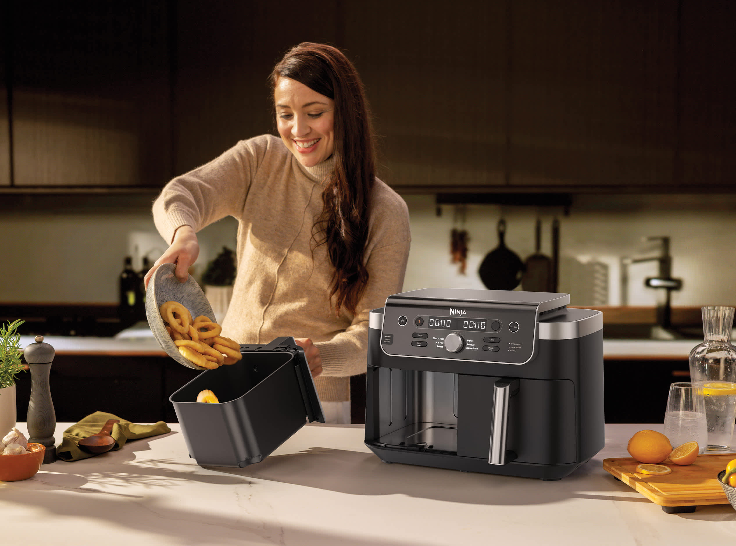 Air fryer doble Ninja (9,5 L) con termómetro, negro DZ950EU